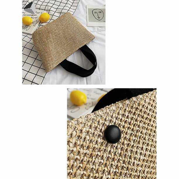 Straw beach bag