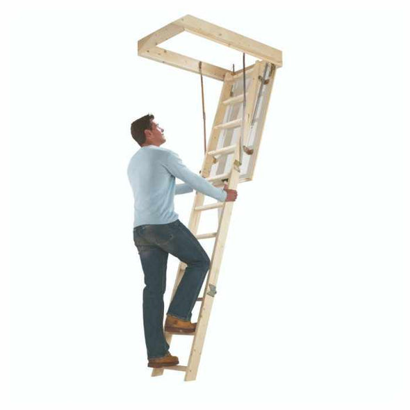 Toptier™ Folding Wooden Timber Loft ladder