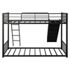Twin Bunk Loft Bed With Slide And Stairs-Aroflit