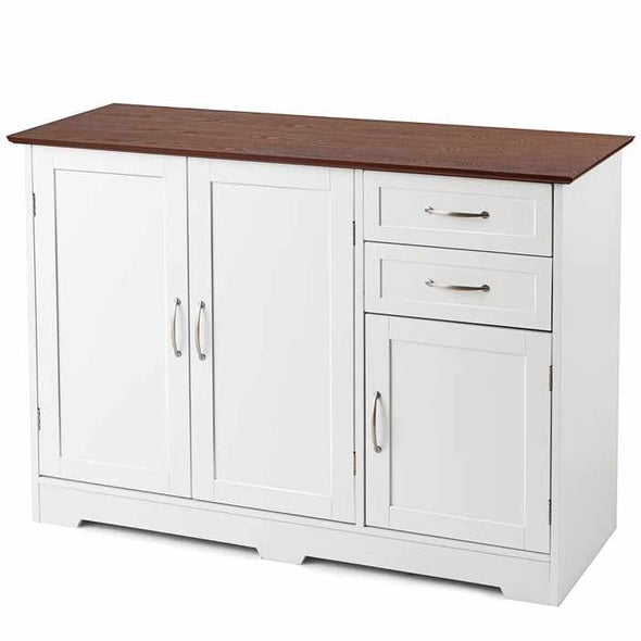 White Kitchen Buffet Sideboard Cabinet-Aroflit