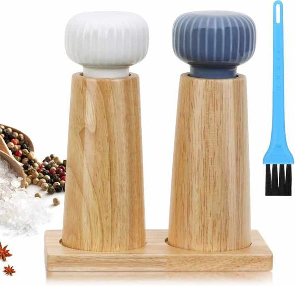 Wooden Salt and Pepper Grinder Set