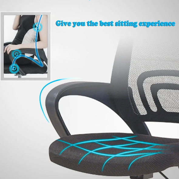 Ergonomic Adjustable Mesh Office Chair with Swivel Wheels