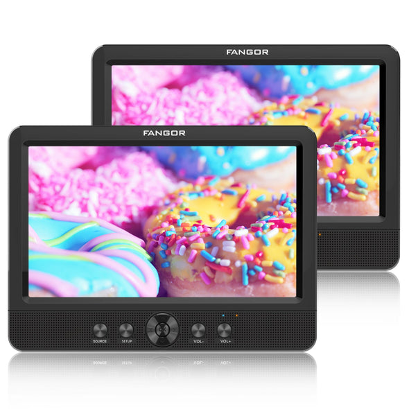 Headrest DVD Player for Car, 10.5” Dual Screen with Long Battery Life