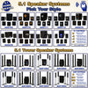 Acoustic Audio 5.1 Bluetooth Speaker System, 6 Speaker Home Theater - Aroflit