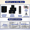 Acoustic Audio 5.1 Bluetooth Speaker System, 6 Speaker Home Theater - Aroflit