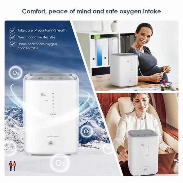 Adjustable 1 - 7L/Min Portable Home Oxygen Concentrator - Aroflit