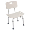 Adjustable Bathroom Shower Chair with Backrest for Elderly & Disabled - Aroflit