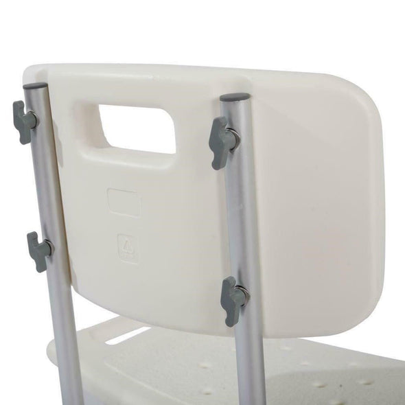 Adjustable Bathroom Shower Chair with Backrest for Elderly & Disabled - Aroflit