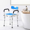 Adjustable Height Shower Chair for Safety & Comfort, 400 lbs Capacity - Aroflit