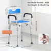 Adjustable Height Shower Chair for Safety & Comfort, 400 lbs Capacity - Aroflit