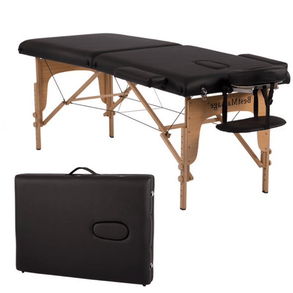 Adjustable Massage Table with Face Cradle & Free Carry Case – Portable - Aroflit