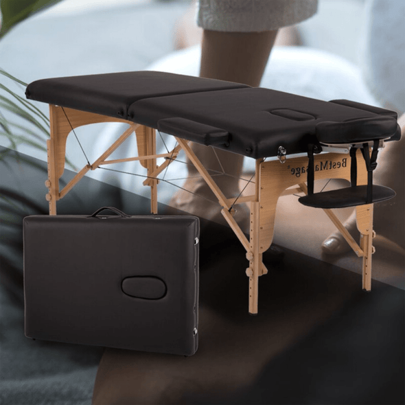 Adjustable Massage Table with Face Cradle & Free Carry Case – Portable - Aroflit