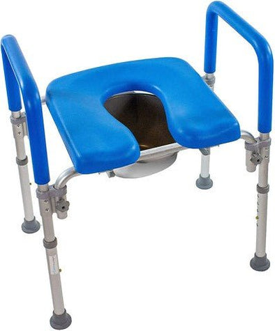 Adjustable Raised Toilet Seat Riser with Arms - Heavy Duty, Portable - Aroflit