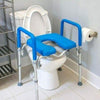 Adjustable Raised Toilet Seat Riser with Arms - Heavy Duty, Portable - Aroflit