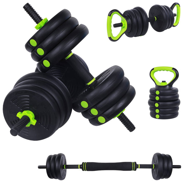 Adjustable Weight Dumbbell Set, 4 - in - 1 Barbell, Kettlebell & More - Aroflit