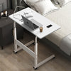 Adjustable Wheeled Over - Bed Table for Laptop and Breakfast, White - Aroflit