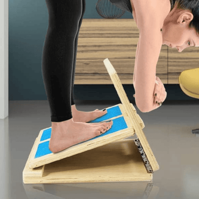 Adjustable Wooden Calf Stretcher Slant Board for Flexibility & Relief - Aroflit
