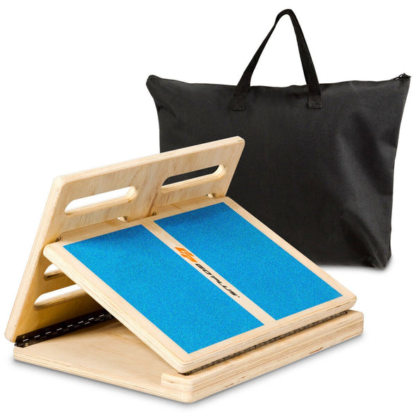 Adjustable Wooden Calf Stretcher Slant Board for Flexibility & Relief - Aroflit