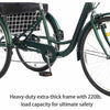 Adult Folding Three - Wheel Tricycle Bike With Backrest - Aroflit