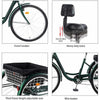 Adult Folding Three - Wheel Tricycle Bike With Backrest - Aroflit