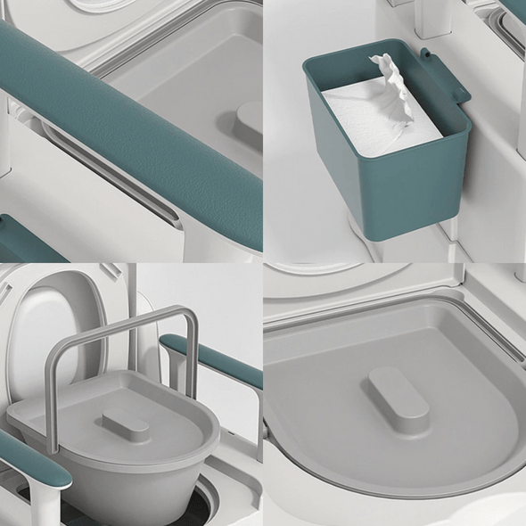 Adults Camping Travel Portable Commode Composting Toilet - Aroflit