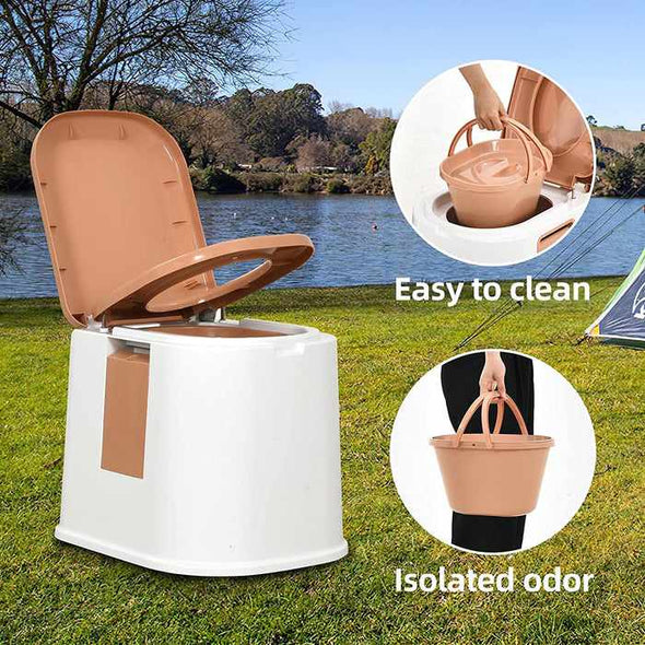 Adults Camping Travel Portable Commode Composting Toilet - Aroflit