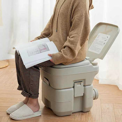 Adults Camping Travel Portable Commode Composting Toilet - Aroflit