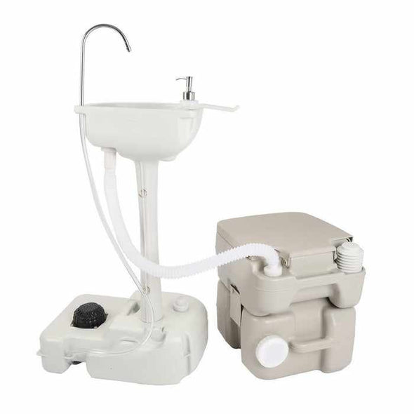 Adults Camping Travel Portable Composting Toilet w/ Sink - Aroflit