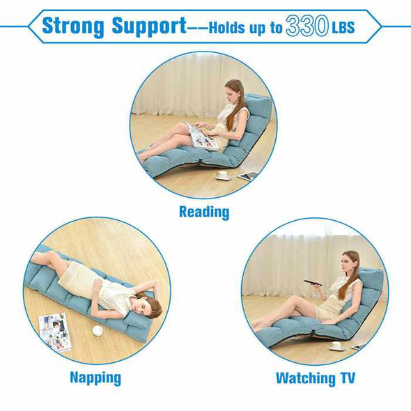 Adults Foldable Floor Lounge Chair With Back Support - Aroflit