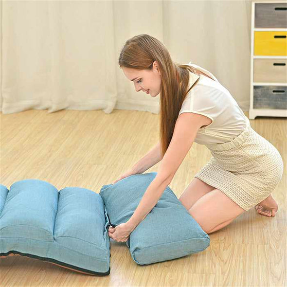 Adults Foldable Floor Lounge Chair With Back Support - Aroflit