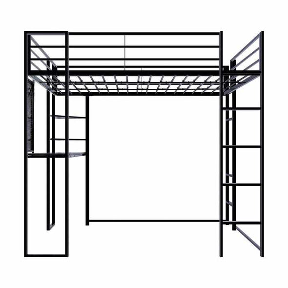 Adults Full Size Loft Bed With Desk Underneath - Aroflit