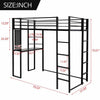 Adults Full Size Loft Bed With Desk Underneath - Aroflit
