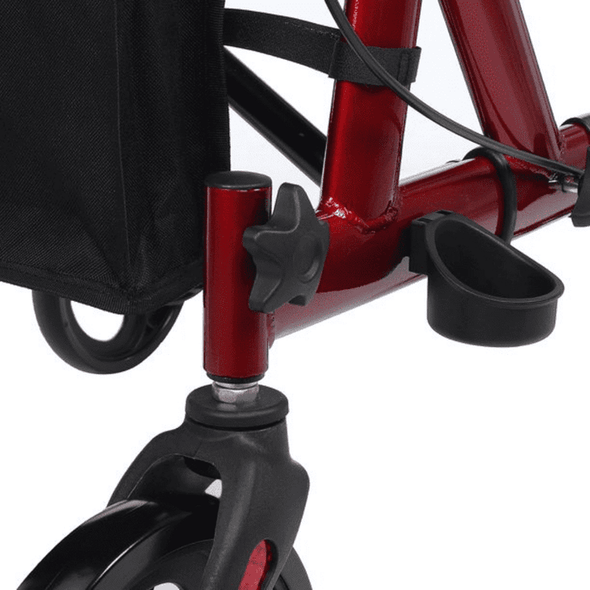 Adults Lightweight Rollator Four Wheeled Upright Walker Seat - Aroflit
