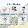 Adults Portable Bedside Toilet Commode Potty Chair - Aroflit