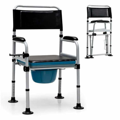 Adults Portable Bedside Toilet Commode Potty Chair - Aroflit