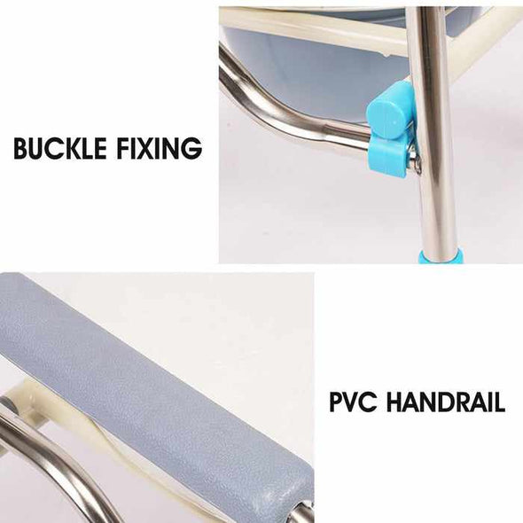 Adults Portable Bedside Toilet Commode Potty Chair - Aroflit