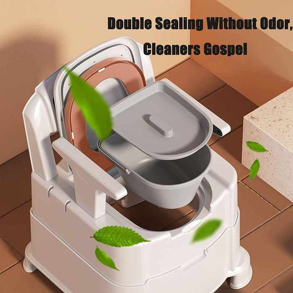 Adults Portable Bedside Toilet Commode Potty Chair - Aroflit