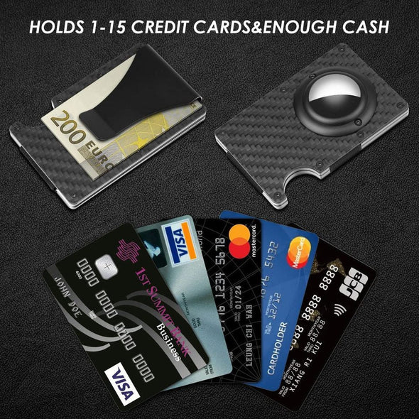 Airtag Apple Card Holder Rfid Case Metal Wallet - Aroflit