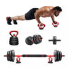 All - in - One Adjustable Dumbbell Set with Barbell & Kettlebell, 40 lbs - Aroflit