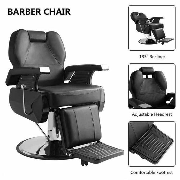 All Purpose Barber Hair Salon Styling Recliner Chair - Aroflit