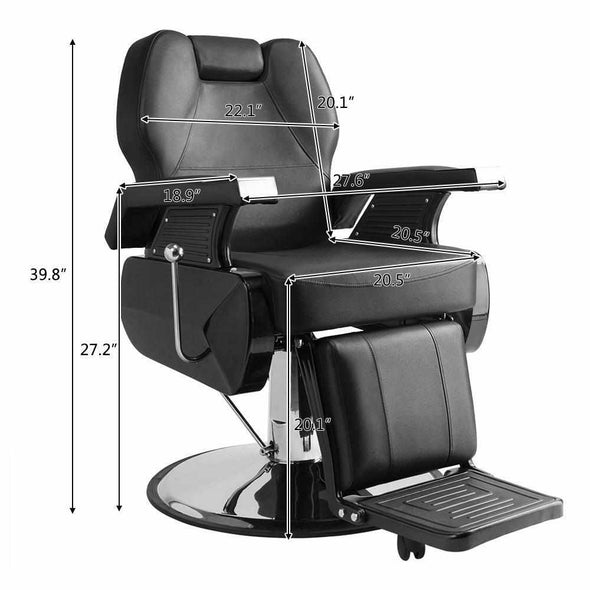 All Purpose Barber Hair Salon Styling Recliner Chair - Aroflit