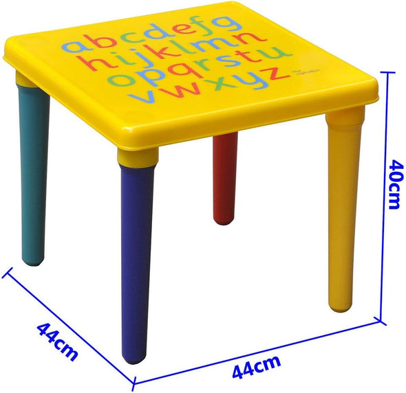 Alphabet Kids Plastic Table and One Chair Set - Aroflit