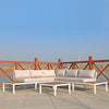 Aluminum Outdoor Patio Furniture Set – L - Shaped Sectional Sofa & Table - Aroflit