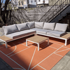 Aluminum Outdoor Patio Furniture Set – L - Shaped Sectional Sofa & Table - Aroflit