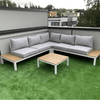 Aluminum Outdoor Patio Furniture Set – L - Shaped Sectional Sofa & Table - Aroflit