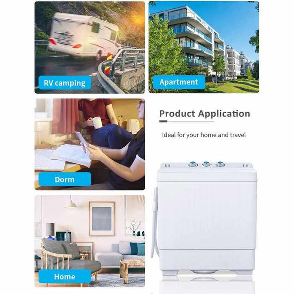 Apartment Small Portable Washing Machine & Spin Dryer - Aroflit