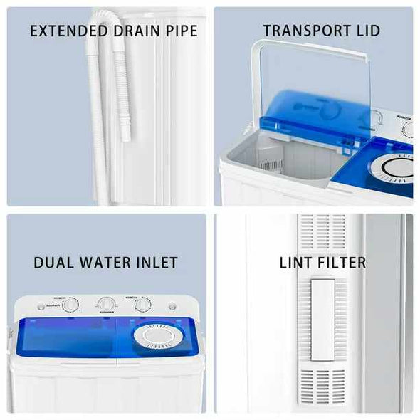 Apartment Small Portable Washing Machine & Spin Dryer - Aroflit