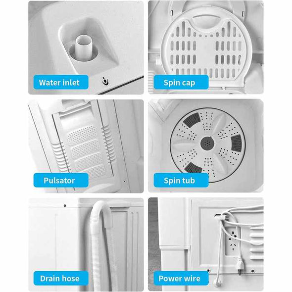 Apartment Small Portable Washing Machine & Spin Dryer - Aroflit