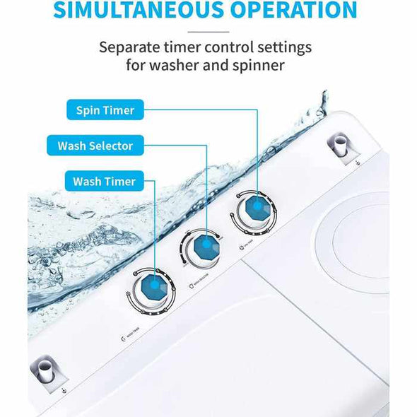 Apartment Small Portable Washing Machine & Spin Dryer - Aroflit