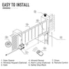 Aroflit™ Sliding Automatic Gate Opener - Electric Opener for Gates Up to 4400Lbs with Remote Controls - Aroflit